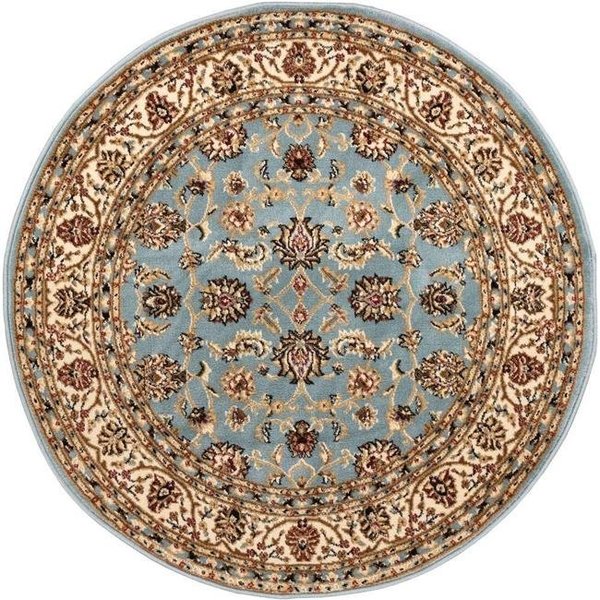 Well Woven Well Woven 549364R Sarouk Traditional Round Rug; Light Blue - 3 ft. 11 in. 549364R